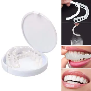 Netikras Dantis Modeliavimas Petnešos Šypsosi Laminatės Dantų Protezus Kosmetikos Viršutinės Ir Apatinės Netikrus Dantis Padengti Puikus Šypsosi Balta Įrankiai