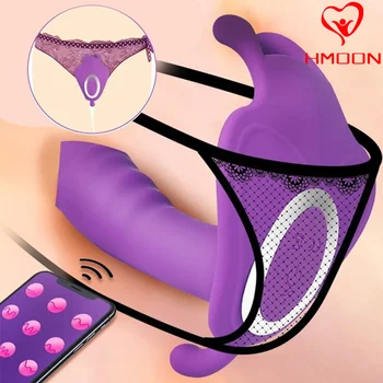 Nešiojami Dildo Vibratorius G Spot-Klitorio Stimuliatorius Drugelis Vibruoja Kelnaitės Erotinis Žaislas Suaugusiųjų Žaislas Moterims Orgazmas Masturbator