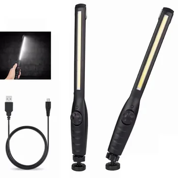 Nešiojamų Avarinės Šviesos COB Darbo Lempos USB Įkraunamas Žibintuvėlis Tikrinimo Šviesos Magnetinis Pasukimo Automobilių Remontas Apšvietimas