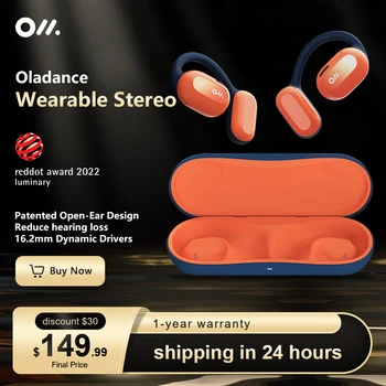 Oladance Open Ear Ausinės Bluetooth 5.2 Belaidės Ausinės Tws su Dual 16.5 mm Dinaminis Vairuotojai Vandeniui Sporto Ausinių