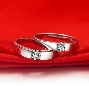 Originalus 100% 925 Sidabro Žiedai Vyrams, 1 Karatas Lab Deimantiniai Žiedai Vestuvių Juostoje Vyrų Piršto Žiedą Fine Jewelry