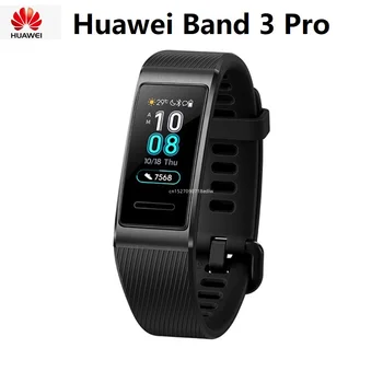 Originalus Huawei Band 3 Pro GPS SmartBand Metalo Rėmas Amoled 0.95 colių Spalvotas Ekranas atsparus Vandeniui Fitneso, Širdies ritmo Miego