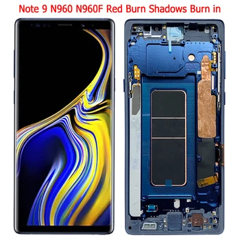 Originalus N960 LCD Samsung Galaxy Note 9, LCD Ekranas Su karkasų montavimo 9 Pastaba N960D N960DS LCD Ekranas Su Burn Šešėliai