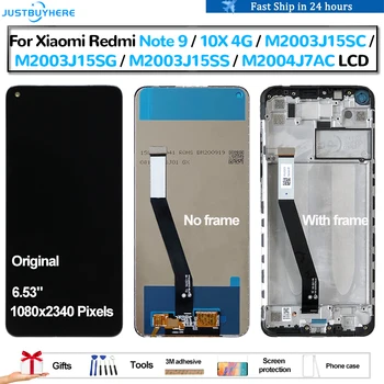 Originalą Xiaomi Redmi 9 Pastaba 10X M2003J15SC M2003J15SG M2003J15SS Pantalla lcd Ekranas Touch Panel Ekrano skaitmeninis keitiklis Asamblėja