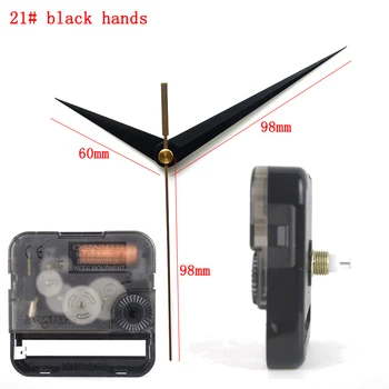 Ostar Tylus Judėjimas Plastiko kvarcinis laikrodžio mechanizmas su 21# juoda rankas Laikrodis Aksesuaras Kvarcas 