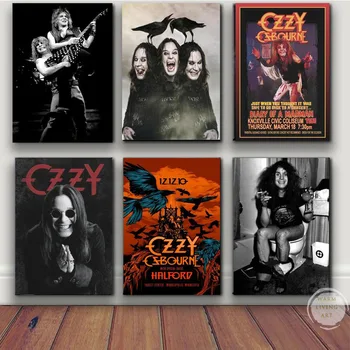 Ozzy Osbourne Grupė Meno Plakatas Trijulės Roko Drobės Tapybos Sienos Meno Nuotrauką Spausdinti Šiuolaikinės Šeimos Miegamasis Dekoro Plakatai