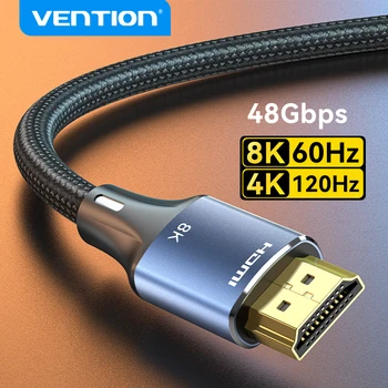 Paj 8K HDMI 2.1 Kabelis 4K 120Hz 48Gbps USB C HUB PS5 TV Box 
