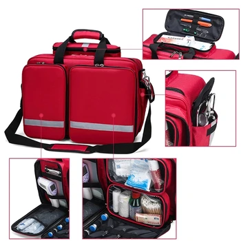 Pirmosios Pagalbos, Medicinos Krepšys Didelis Multi-kišenėje Nešiojami Messenger Nailono Krepšys greitosios Medicinos Gelbėjimo Saugos Lauke Šeimos Kelionės