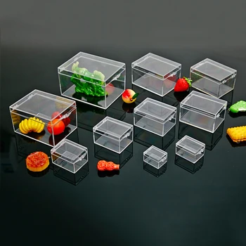 Plastiko Dėžutė Skaidri Maža Dėžutė Stačiakampio Formos Vabzdžių Shell Mėginių Surinkimo Ekranas Lauke Desktop Storage Box