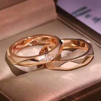 Prabangių Mados Užpildyti Pora Žiedas Vyrų Pažadas Žiedas Romantiška Vestuvių Nuotaka Vestuvinis Žiedas Fine Jewelry