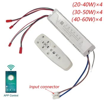 Pritemdomi pažangi LED driver liustra s transformatorius 2.4 G nuotolinio&APP kontrolės maitinimo būti naudojami dviejų spalvų LED juostelės