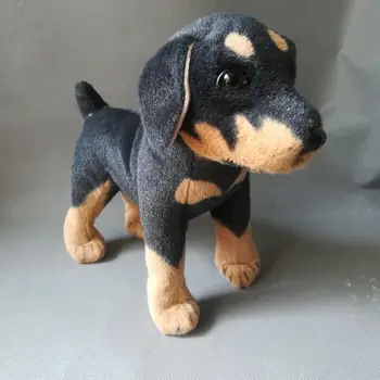 realaus gyvenimo žaislų apie 32x25cm puikus nuolatinis Rottweiler šuo minkštas pliušinis žaislas,gimtadienio dovana h0138