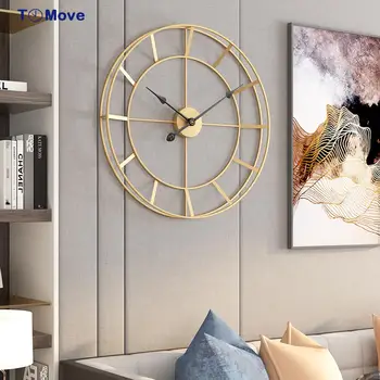 Retro Prabanga Geležies Sieninis Laikrodis Minimalistinio Didelis Sieninis Laikrodis Modernus Dizainas Kambarį Apdaila Derliaus Kabinti Žiūrėti Namų Dekoro