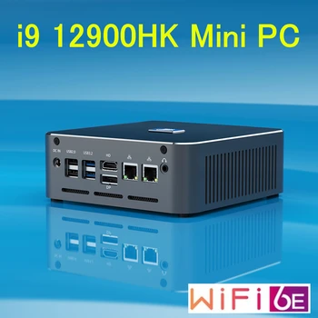S600 12 Gen Intel Core Mini PC i9 12900HK 12800H 14 Core 20 Temas Windows 11/10 2xDDR4 2xNVMe 8K NUC Kompaktiškas HTPC Kompiuteris