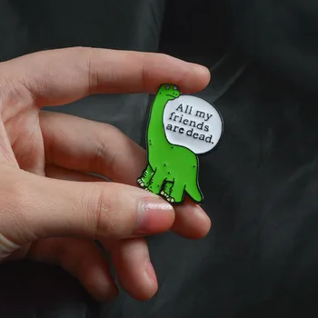 Sprogimo stiliaus sagė Europos ir Amerikos animaciją žalia mažai dinozaurų pin reikmenys, Gyvūnų sagė ženklelis