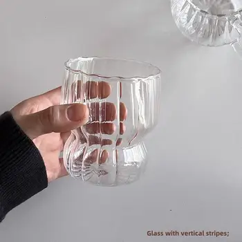 Stiklo Kavos Puodelio Kulka Akinius Vandens Vyno Taurės Sulčių Butelis Japonijos Vynas, Pienas, Sultys Viskio Taures Šampano Stiklo Drinkware