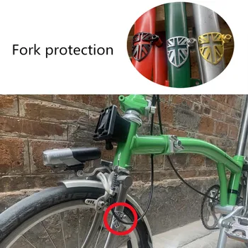Sulankstomas dviračio priekinės šakės apsaugos išvengti trinties kamščiu už brompton dviračių stabdžių kamščiu, auksas, sidabras juoda titano varžtas