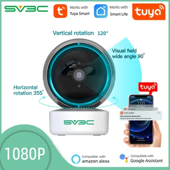 SV3C Tuya Smart Gyvenimo 1080P IP Kamera 2MP, Stebėjimo Kameros su Wifi Bevielio VAIZDO Kamera Kūdikio stebėjimo Apsaugos