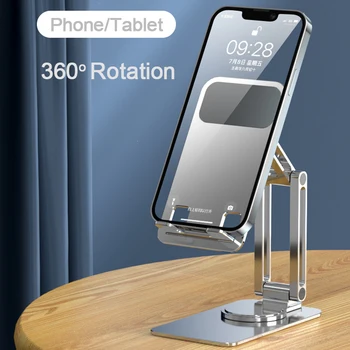 Tablet Telefono Stovas 360 Sukimosi Sulankstomas Nešiojamų Reguliuojamo Aukščio Aliuminio Metalo Paramos Atramą Trinkelėmis Kalno Stovi už 