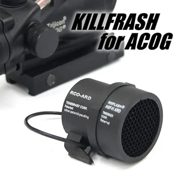 Taktinis ACOG taikymo Sritis Killflash Dangtelis Objektyvo Raštas Medžioklės Airsoft Pistoletas, Optikos Reikmenys Red Dot Akyse Nužudyti Flash