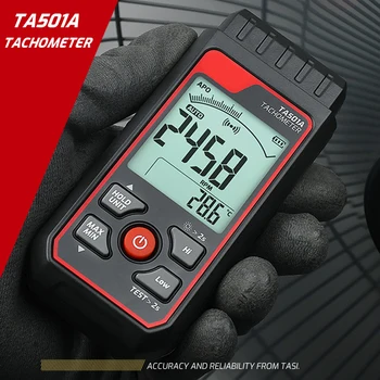 TASI TA501A Kišeninis Skaitmeninis Tachometras 2.5-99999RPM Ne-susisiekite su Sukimosi Greičio Matuoklis Atminties Funkcija Variklių Gerbėjai Auto Motor