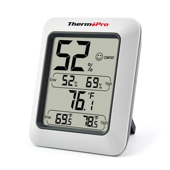 ThermoPro TP50 Skaitmeninė Kambarinė Kambario Termometras su Drėgmėmačiu Temperatūra Drėgnumas Stebėti Stotį Namų
