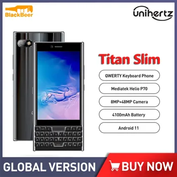 Unihertz TITAN SLIM Android 11 Mobiliojo Telefono Gel P70 6GB 256 GB Išmanųjį telefoną Qwerty Klaviatūrą mobiliųjų Telefonų 48MP Galinio vaizdo Kamera, 4100mAh