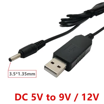 USB DC 3,5 mm x 1.35 mm Laidas USB Power Boost Linija 5V DC 9V / 12V Žingsnis IKI Modulis USB Keitiklis Adapterio Kabelį 3.5x1.35 mm Plug