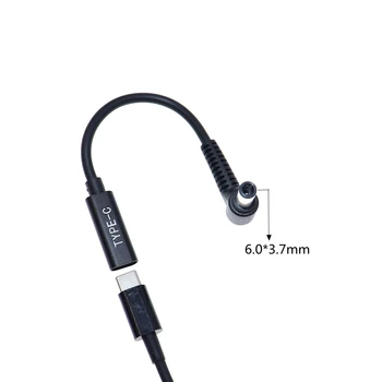 USB Tipo C 6.0*0.6 / 6.0mmx3.7mm Male Kištuko Keitiklį Nešiojamas Įkrovimo Kabelis Laido Asus Notebook PC Maitinimo Adapteris