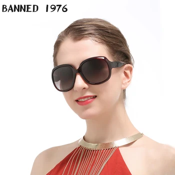 UŽDRAUSTA 1976 Prekės ženklo Mados Akiniai nuo saulės Moterims Prabangos Dizaineris Derliaus Saulės akiniai 2020 metų Moteris Kniedės Atspalvių Didelis Rėmas Stiliaus Akiniai