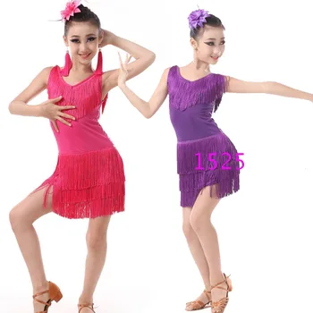 Vaikai Profesionalų lotynų Šokių Drabužiai Mergaitėms lotynų Sportinių Šokių Suknelė Vaikams Salsa Kutai Etape Dancewear Kostiumai Suknelė