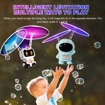 Vaikai Skraidantis Robotas Žaislai Astronautas Robotas Žaislai USB jungtį su LED Šviesos Berniukų, Mergaičių Paauglių Gimtadienio Dovanos Vaiku Žaislai