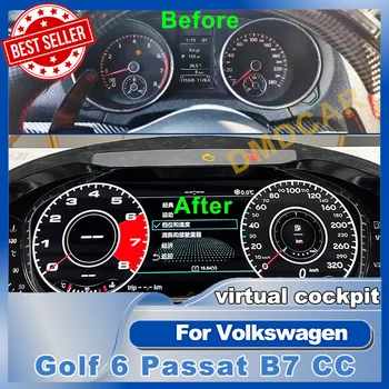 Volkswagen VW Golf 6 Passat B6 B7 CC Scirocc Skaitmeninis Prietaisų Skydelis Virtualios Prietaisų skydelis Kabinos LCD Spidometras