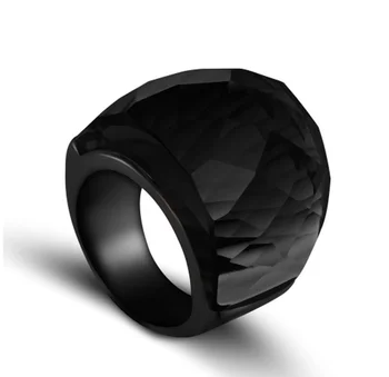 Vyrų, Moterų Mados Klasikinės Juodos Spalvos Žiedai Atsitiktinis Šalies Nešioti Papuošalai