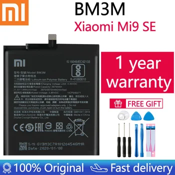Xiao mi 100% Originalus BM3M 3070mAh Baterija Xiaomi 9 Se Mi9 SE Mi 9SE BM3M Aukštos Kokybės Telefoną Pakeisti Baterijas +Įrankiai