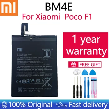 Xiao Mi Originalios Telefonų Baterijos BM4E už Xiaomi Mi Pocophone Poco F1 3900mAh Pakeitimo Baterijas Nemokamai Įrankiai