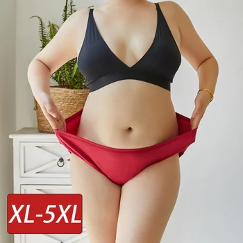 XL-5XL Medvilnės Kelnaitės didelio Dydžio moteriškos Kelnaitės Vientisos Aukšto Juosmens Kvėpuojantis apatinės Kelnės Apatiniai, Seksualus apatinis Trikotažas Moterų Artimieji