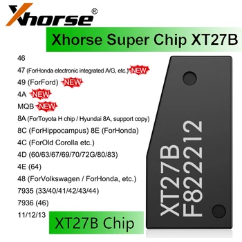 XT27B Super Chip XT27A Atnaujintas ID47/49/MQB/4A Chip Klonas Xhorse VVDI Mini pagrindinė Priemonė, Max Pro VVDI Auto Nuotolinis Raktas Programuotojas