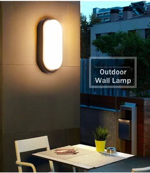 Šiuolaikinių LED Sienos Lempos Apvalios / Ovalo formos LED Dulkių ir Vabzdžių/Drėgmei Lubų Lempa Vandeniui Vonios kambario, Lauko, Sodo Kieme LED Šviesos