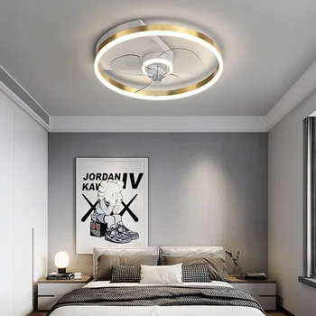 Šiuolaikinės paprasta lubų lempa labai plonas ventiliatorius lempos miegamasis ventiliatorius lempos, virtuvė, valgomasis, miegamojo kambarį LED ventiliatorius lempos