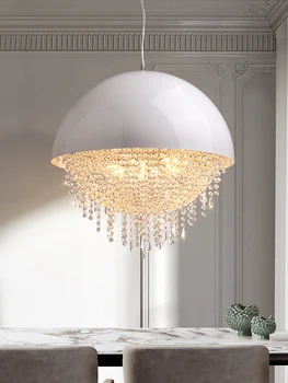 Šviesos prabanga kristalų LED Sieniniai šviestuvai postmodernios kūrybos turas Liustra svetainė, valgomasis, miegamasis Kabo lempa