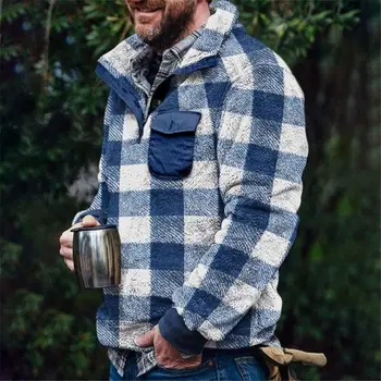 Žiemos Sherpa Vilnos Megztinis Plius Dydis 3XL Pūkuotas Megztinis Populiarus Šiltas Pledas Streetwear Teddy Megztiniai