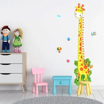 Žirafa Aukščio Matavimo Kūdikių Dekoro Augimo Diagramos Valdovas Siena Lipdukas Matuoklis Daviklis Vaikų Kambario Dekoracija Dovanos Kūdikiams