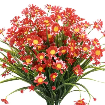 1* Puokštė Gėlių, PVC, Dirbtinių Saulučių Netikrą Gėlės Rakinama Namo Vestuvių Dekoras 
