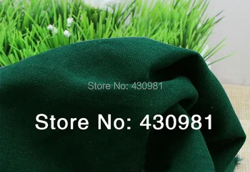 100*140cm natūralaus lino ir medvilnės audinio maišelį suknelė medžiaga tamsiai žalia Nuotrauka 2