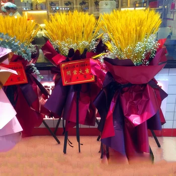 100vnt Natūralių Džiovintų Gėlių Kviečių Ausies Puokštė už Weddomg Kambarį Dekoruoti Gėlių kompozicijų Mall Langą Chen Mei Išdėstymas Nuotrauka 2