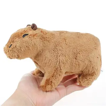 17cm Modeliavimas Capybara Pliušinis Žaislas Iškamšos Capybara Plushie Lėlės Mielas Pūkuotas Ruda Capybara Gimtadienio Dovana Vaikams Nuotrauka 2