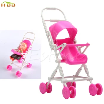 1pc Top Brand Asamblėjos Kūdikio Vežimėlį Trolley, vaikų Darželio Baldai, Žaislai, Lėlės, Rausvos spalvos, Aukštos Kokybės #046 Nuotrauka 2