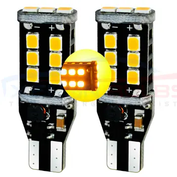 2 x T15 LED W16W Gintaro, Apelsinų Rodikliai Canbus Klaidų Xenon Lemputes Nuotrauka 2