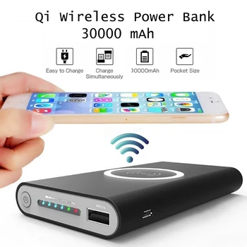 20000mAh Wireless Power Bank Qi Nešiojamų Baterijų Kroviklis iPhone 12 11 Pro 